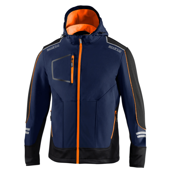 chaqueta-softshell-sparco-york-frontal-marino-naranja