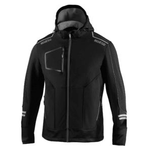 chaqueta-softshell-sparco-york-frontal-negro-gris