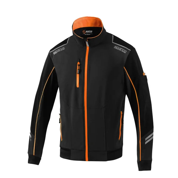 chaqueta-cortavientos-sparco-austin-frontal-negro-naranja