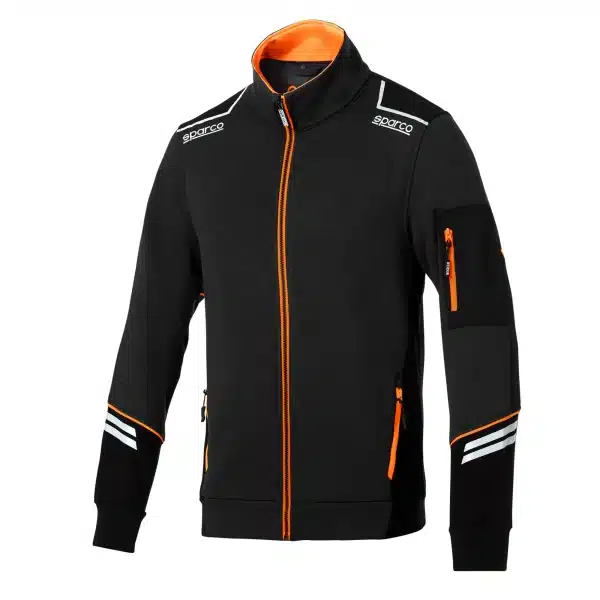 sudadera-sparco-alabama-frontal-negro-naranja